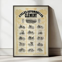 Cycles &amp; Automobiles Clement 1901 - Reklameplakat