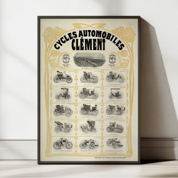 Cycles &amp; Automobiles Clement 1901 - Reklameplakat