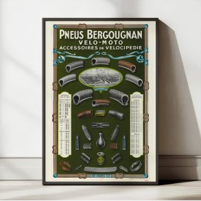 Pneus Bergougnan 1926 - Cykel- og motorplakat