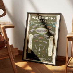Pneus Bergougnan 1926 - Cykel- og motorplakat