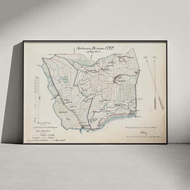 M�gelt�nder Bygrunde 1853-1903 - Historisk kort