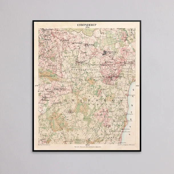 Esb�nderup 1857-1882 - Historisk kort