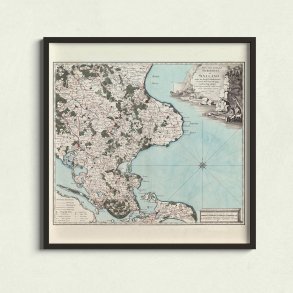 Sj�lland Syd�st 1772-1822 - Historisk kobberstik