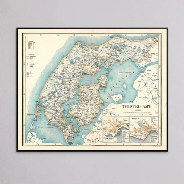 Thisted Amt 1900 - Historisk amt-kort