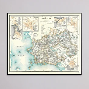 Sor� Amt 1900 - Historisk kort