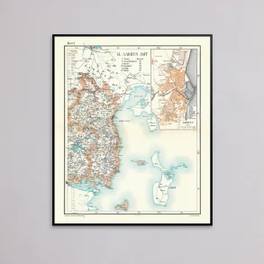 Aarhus Amt 1900 - Historisk amt-kort