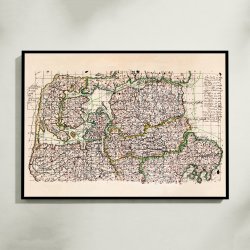 Himmerland, Thy &amp; Djursland 1642-1667 - Historisk Mejer-kort