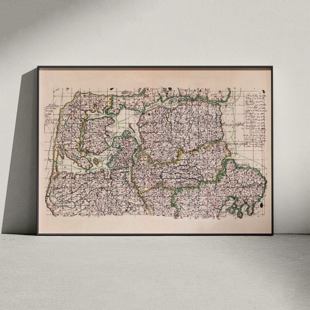 Himmerland, Thy &amp; Djursland 1642-1667 - Historisk Mejer-kort