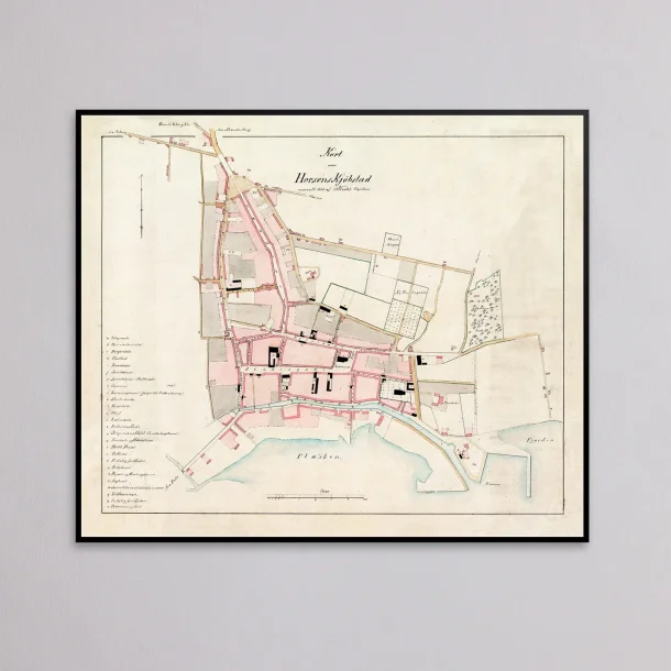 Horsens Bygrunde 1858-1870 - Historisk kort