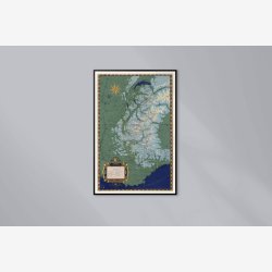 Alpes de France 1950 - Landkort