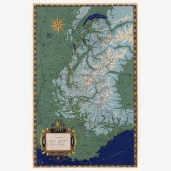 Alpes de France 1950 - Landkort