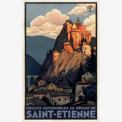 Circuit automobile au d�part de Saint-Gervais 1929 - PLM Rejseplakat