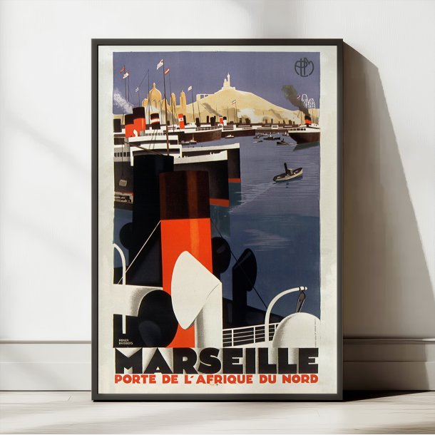 PLM Marseille, porte de l'Afrique du Nord 1929 - Rejseplakat