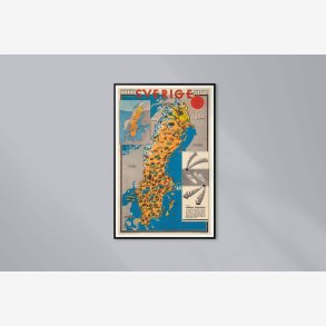 Sverige - Sassnitz-Trelleborg 1931 - Rejseplakat