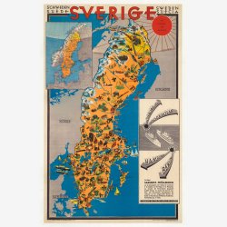 Sverige - Sassnitz-Trelleborg 1931 - Rejseplakat