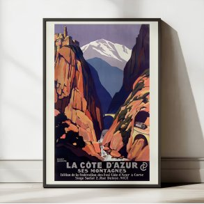 La C�te d'Azur 1930 - Rejseplakat