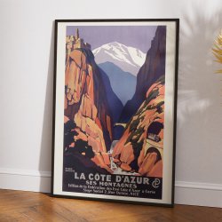 La C�te d'Azur 1930 - Rejseplakat