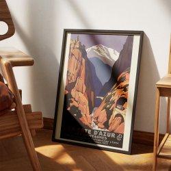 La C�te d'Azur 1930 - Rejseplakat