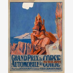 Grand prix automobile de la Corse 1921 - Sportsplakat