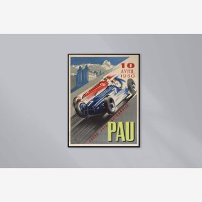 Grand prix automobile Pau 1950 - Sportsplakat