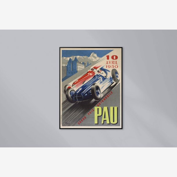 Grand prix automobile Pau 1950 - Sportsplakat