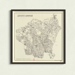 Gentofte kommune 1951 - Landkort