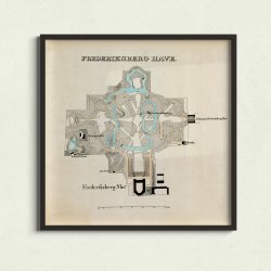 Frederiksberg Have 1850-1880 - Historisk litografi