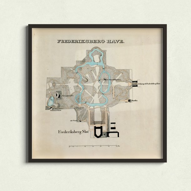 Frederiksberg Have 1850-1880 - Historisk litografi