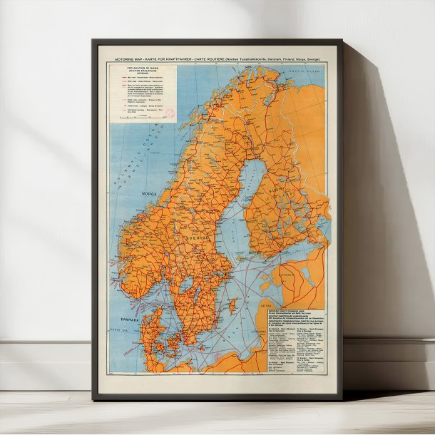 Motoring map 1937 - Landkort
