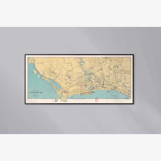 Plan of Singapore 1905 - Bykort