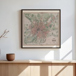 Plan over Moskva 1862 - Bykort