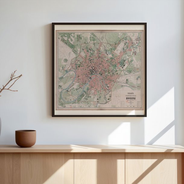 Plan over Moskva 1862 - Bykort