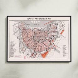 Plan van Amsterdam 1877 - Bykort