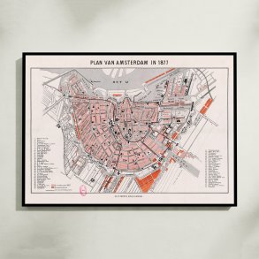 Plan van Amsterdam 1877 - Bykort