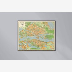 Det centrala Stockholm 1950 - Bykort