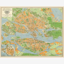 Det centrala Stockholm 1950 - Bykort