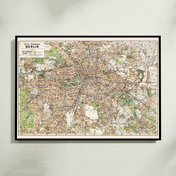 Silva-Stadtplan Berlin 1934 - Bykort