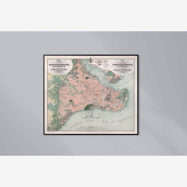 Plan der Stadt Constantinopel 1863 - Bykort