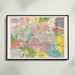 Plan de Bruxelles et ses faubourgs 1910 - Bykort