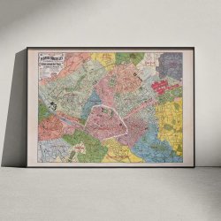 Plan de Bruxelles et ses faubourgs 1910 - Bykort