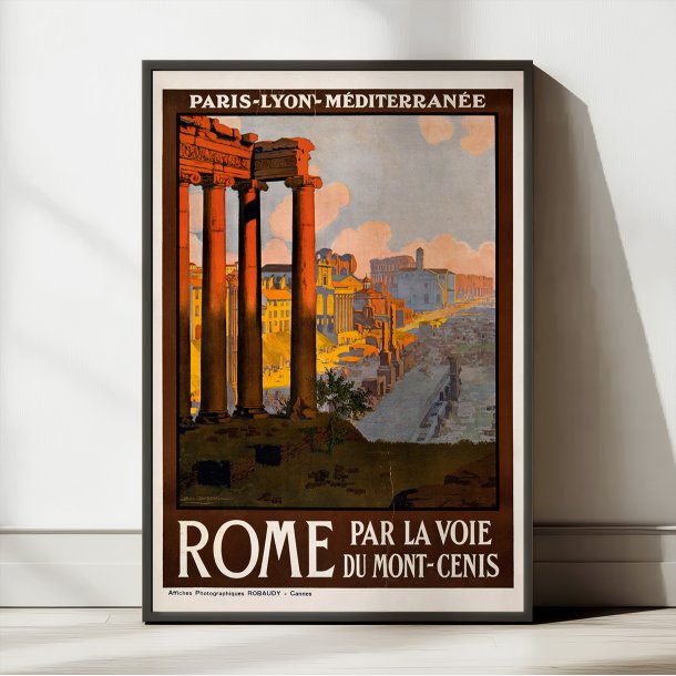 Rome par la voie du Mont-Cenis ca. 1920 - Rejseplakat