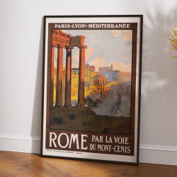 Rome par la voie du Mont-Cenis ca. 1920 - Rejseplakat