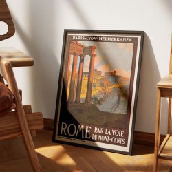 Rome par la voie du Mont-Cenis ca. 1920 - Rejseplakat