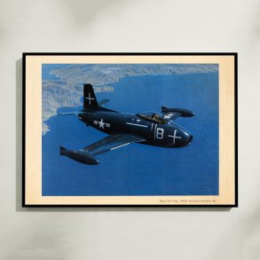 Navy FJ-1 Fury 1950-1960 - Luftfartsplakat