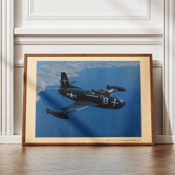 Navy FJ-1 Fury 1950-1960 - Luftfartsplakat