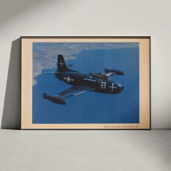 Navy FJ-1 Fury 1950-1960 - Luftfartsplakat