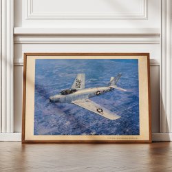 F-86 Sabre 1950-1960 - Luftfartsplakat