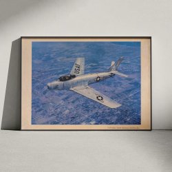 F-86 Sabre 1950-1960 - Luftfartsplakat