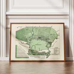 Taxa i Kbenhavn 1869 - Droskekort med takster og ruter