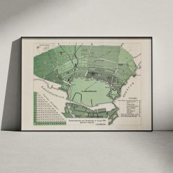 Taxa i Kbenhavn 1869 - Droskekort med takster og ruter